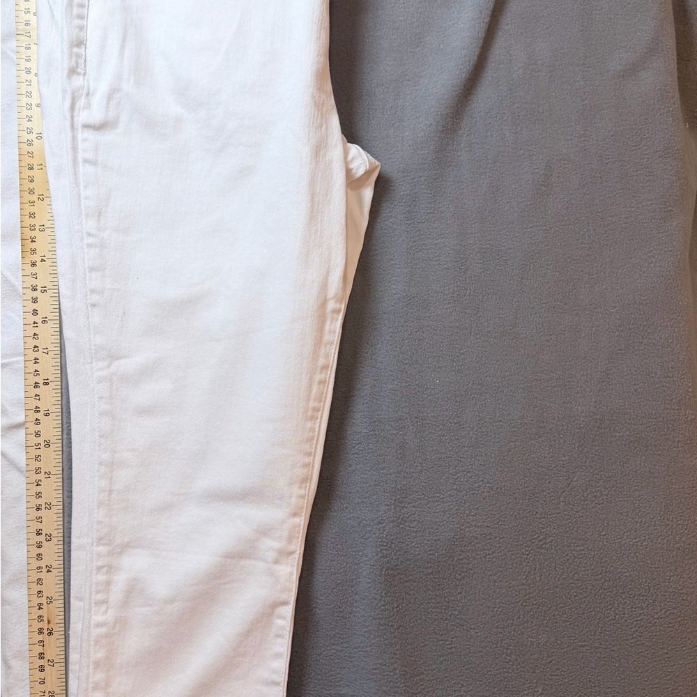 1822 Denim Light Cream Crop Skinny Jeans